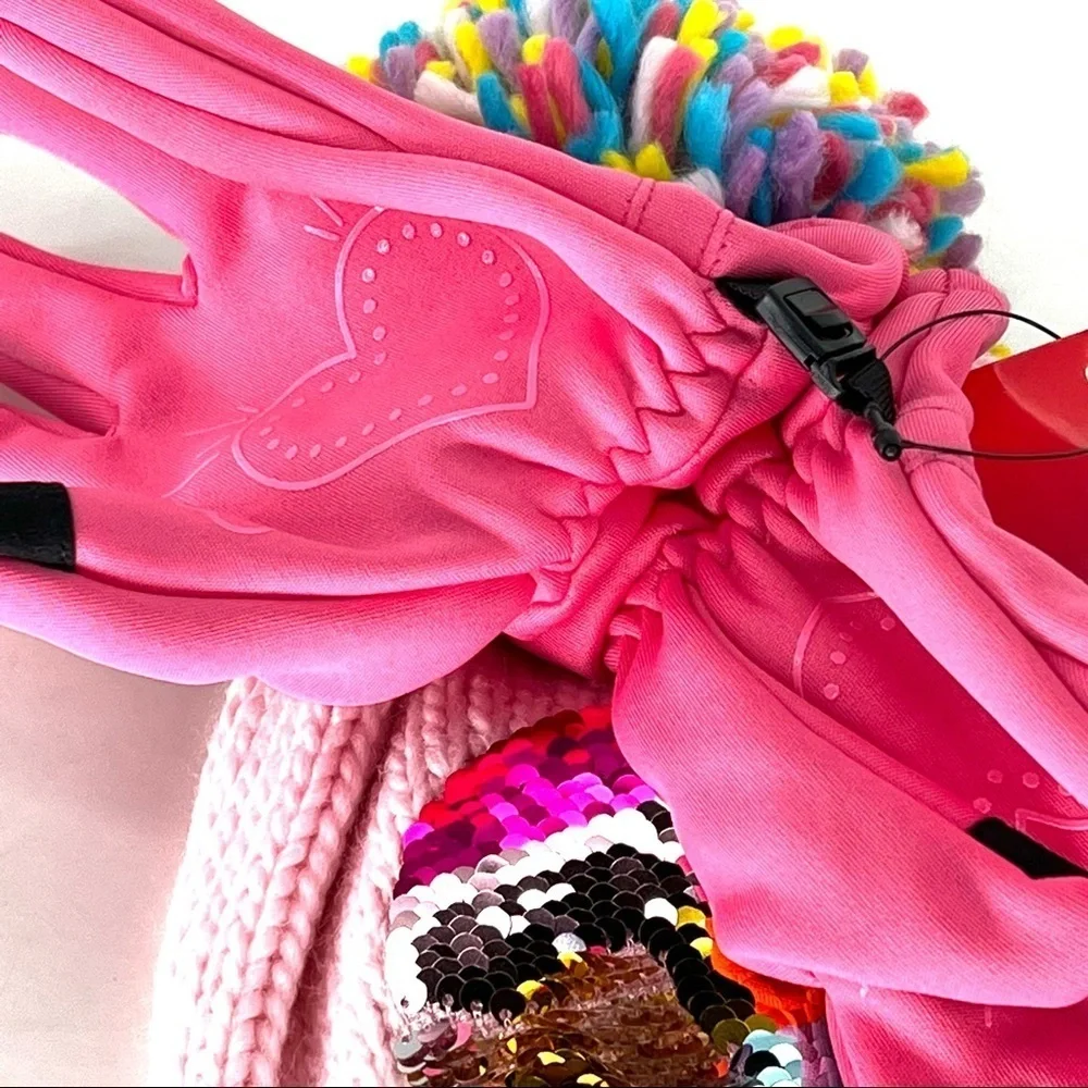 Free Country Girls Knit Hat and Glove Set - L/XL